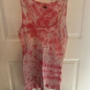 Rubbish Pink and White Sleeveless Tank Top